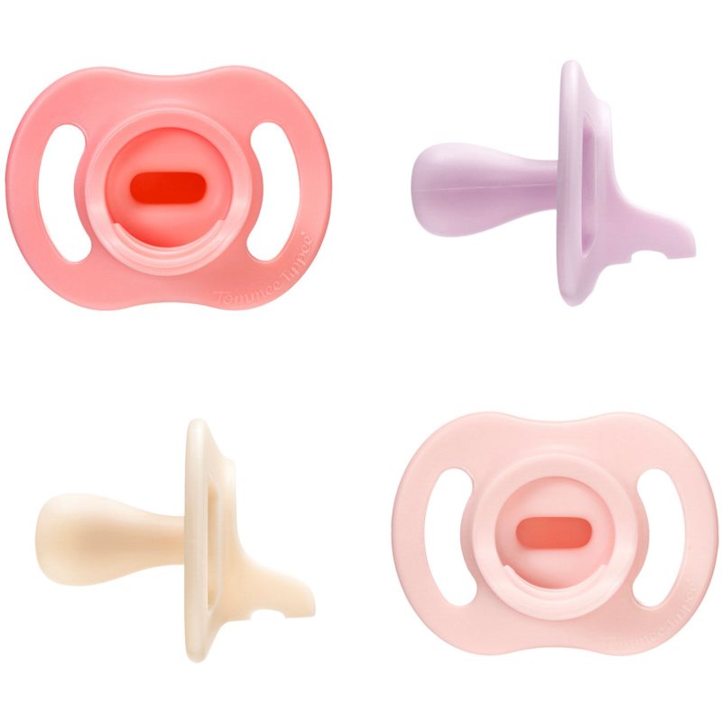 Tommee Tippee Ultra Light Stay Put 0-6 m smoczek Girl 4 szt.