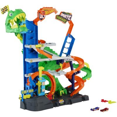 Tor Hot Wheels City Mega Garaż Giga T-Rex JHL98