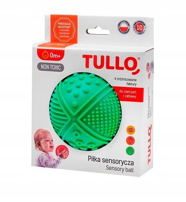 Tullo Duża Piłka Sensoryczna 4 Faktury 10cm