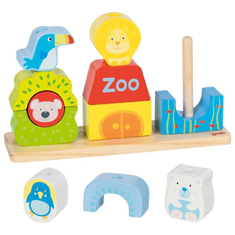 Układanka na palikach Zoo Goki