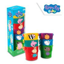 Układanka piramidka z wiaderek - Świnka Peppa KIDS EUROSWAN