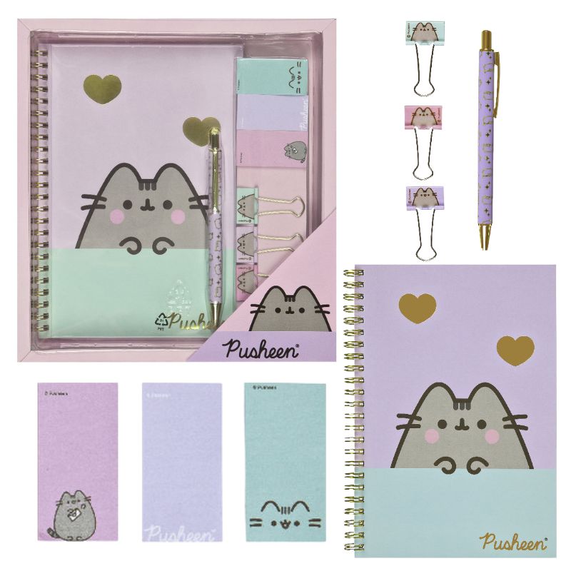 Undercover Zestaw Szkolny Prezentowy Przybory Szkolne Do Szkoły Pamiętnik Notes Zeszycik Długopis Karteczki Pusheen