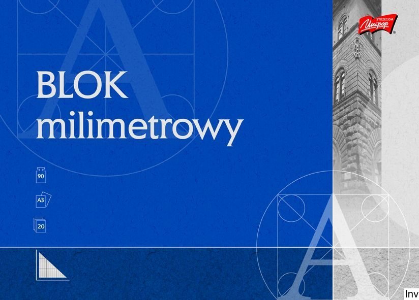 Unipap Blok milimetrowy A3 20 kartek