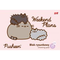 Unipap Blok rysunkowy A4 okładka kredowana 80 g/m2 Pusheen 20 kartek