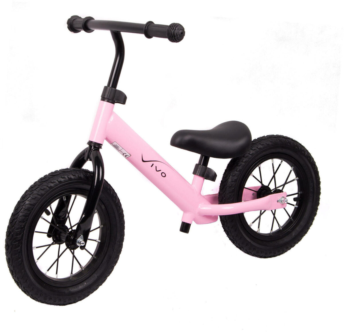Vivo Rowerek biegowy Vivo V5027 12" pompowane koła pink-black 4735027