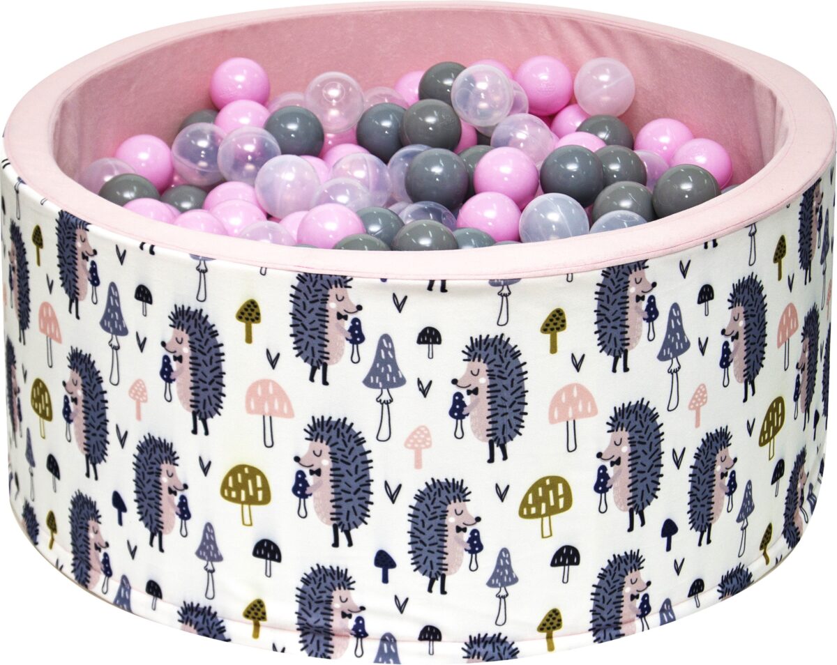 Welox Suchy basen dla dzieci 90x40 z kulkami piłeczkami 7cm - Jeżyki WL-B-HX1