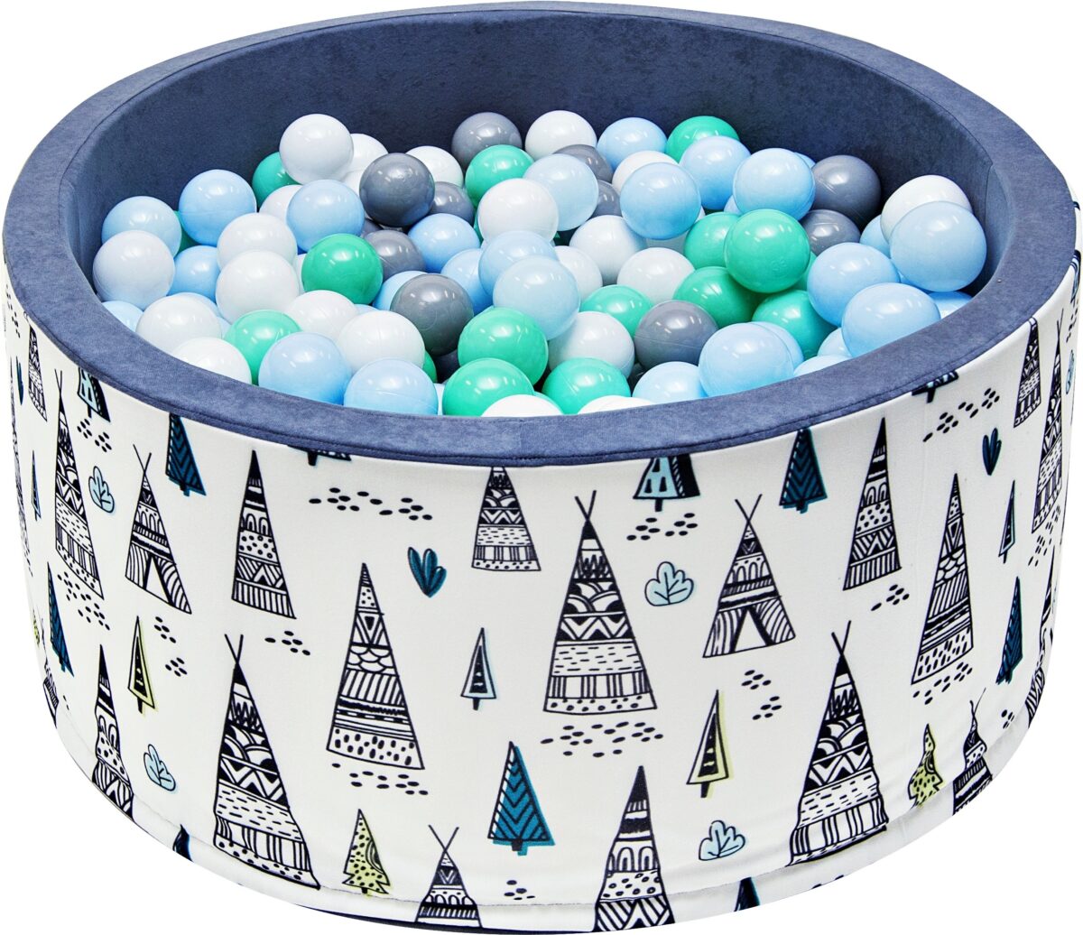 Welox Suchy basen dla dzieci 90x40 z kulkami piłeczkami 7cm - Tipi WL-B-AJ3