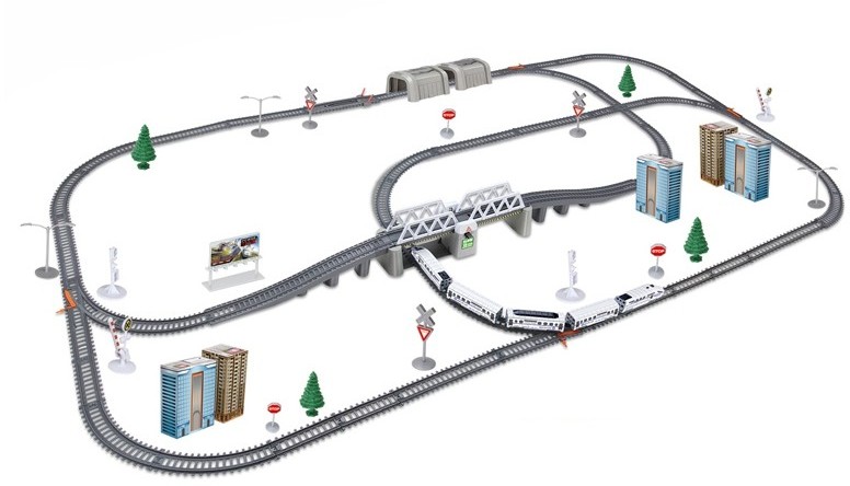 Woopie WOOPIE Kolejka Elektryczna Ogromny 914 cm Tor Most Tunel 86 el. 30531