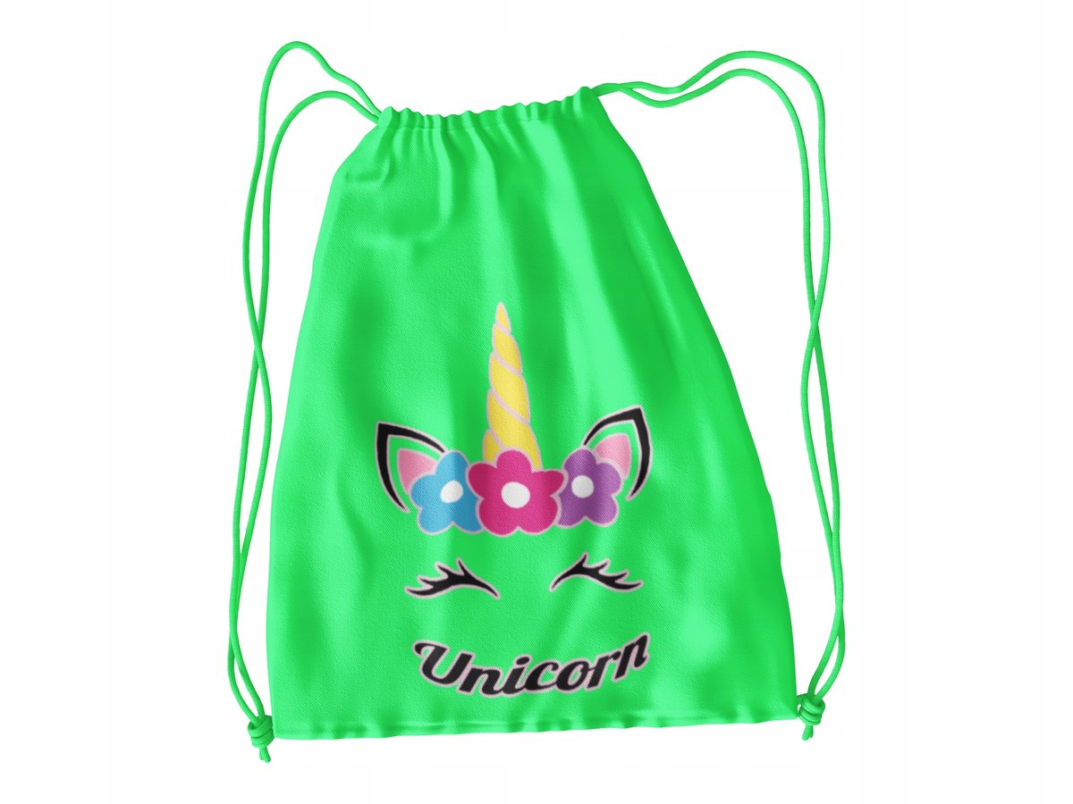 Worek Do Szkoły Wf/Buty Unicorne Konie+Imię
