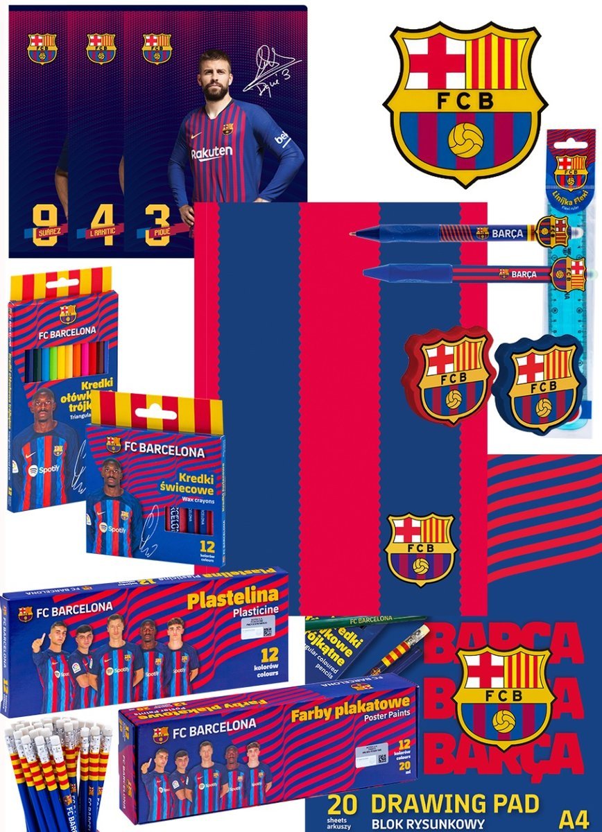 Wyprawka Szkolna Fc Barcelona 14 Elementów