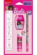 Zestaw artykułów szkolnych Barbie 4 el.