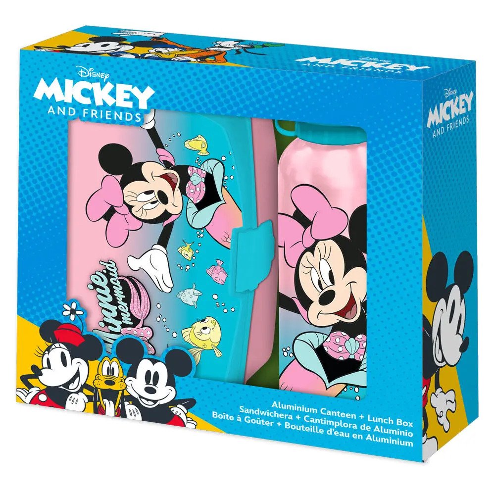 Zestaw Bidon Aluminiowy + Śniadaniówka Myszka Minnie Minnie Mouse Mn30011 Kids Euroswan