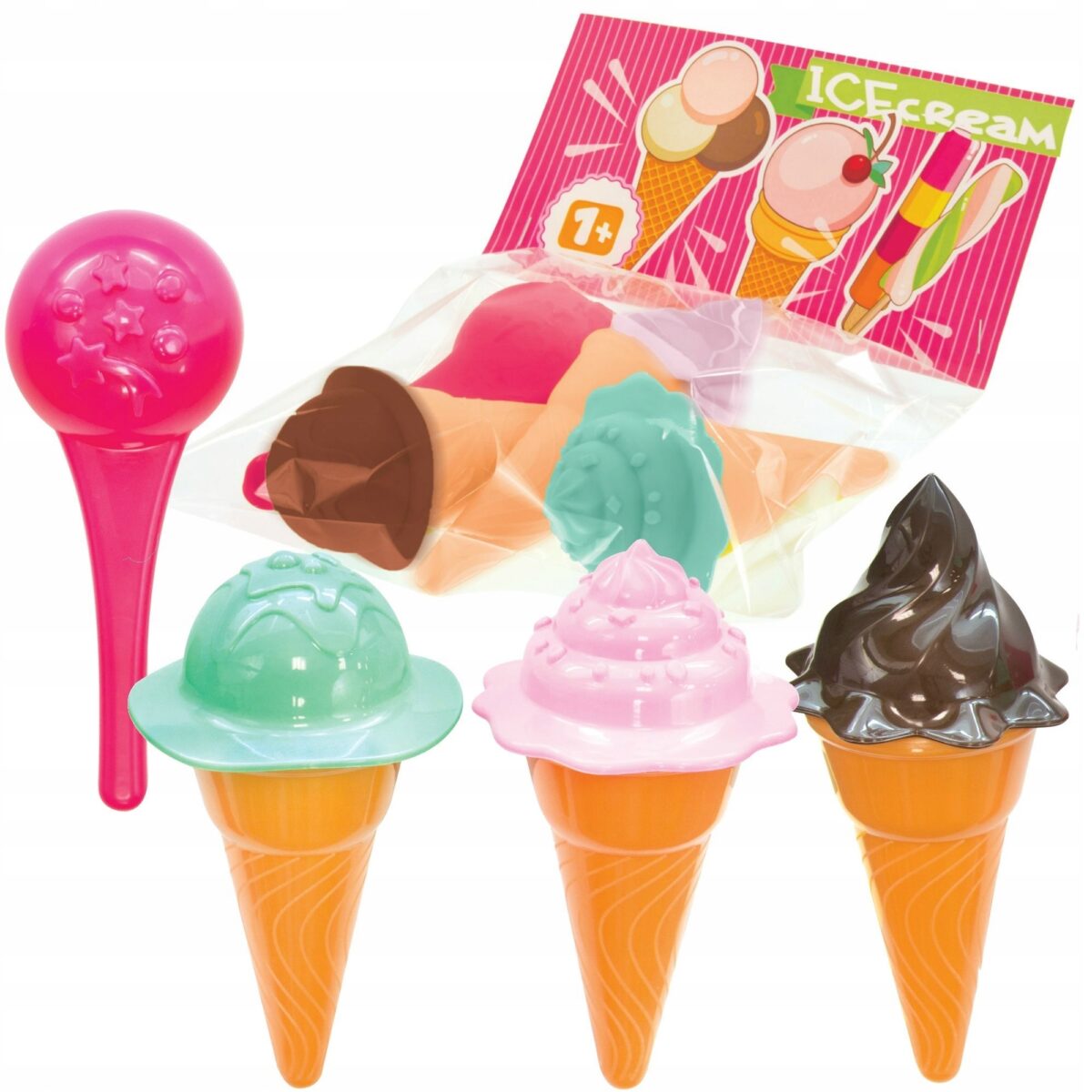 Zestaw Foremki Do Piasku Piaskownicy Lody Łyżka
