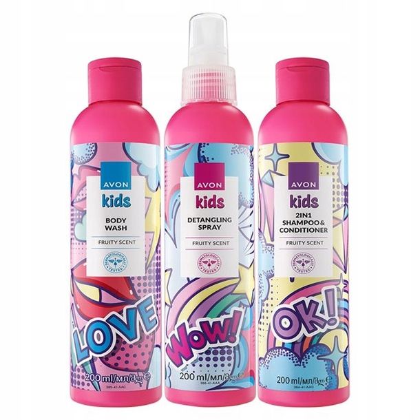 Zestaw Kosmetyków dla Dzieci dla Dziewczynek Szampon Spray do Włosów Płyn