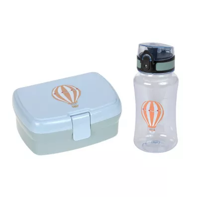 Zestaw na lunch Lunchbox + Tritanowa butelka - bidon 460 ml Tiny Drivers Balon