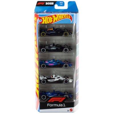Zestaw pojazdów Hot Wheels Formuła 1 Bolidy JLN11 (5 szt.)