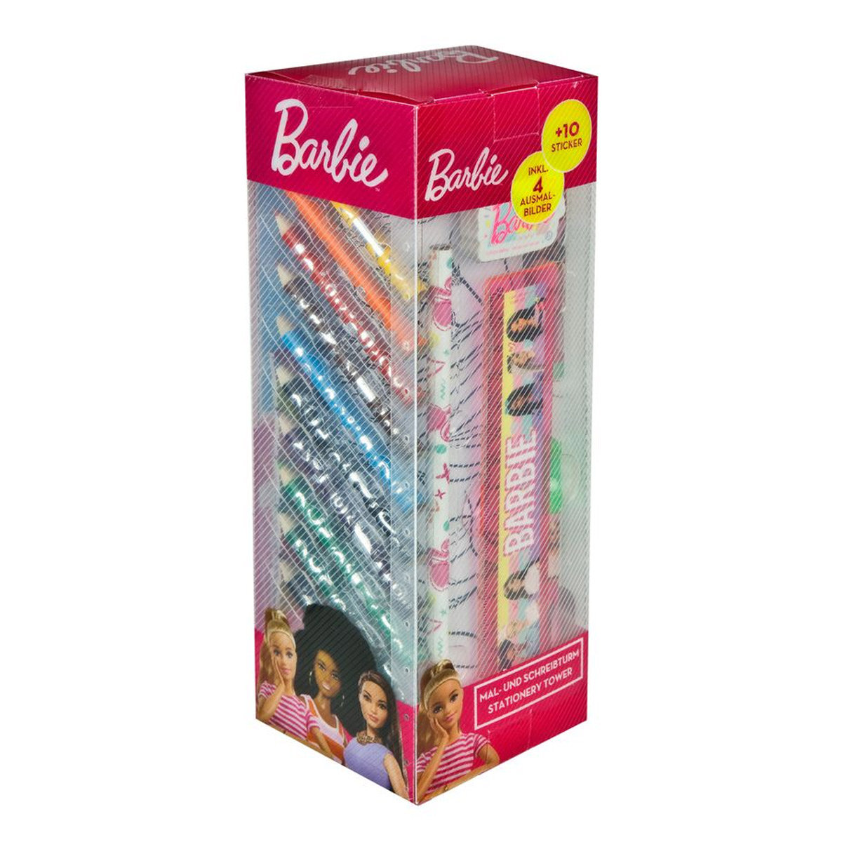 Zestaw Przyborów Szkolnych Z Kolorowankami  35 El., Barbie