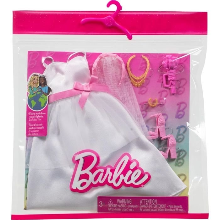 Zestaw sukienek ślubnych - MATTEL - Barbie - Biały - Dla dzieci od 3 lat - Dziewczynka