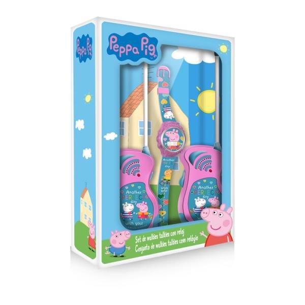 Zestaw Walkie talkie z zegarkiem cyfrowym Świnka Peppa. Peppa Pig Kids Euroswan (PP17047)