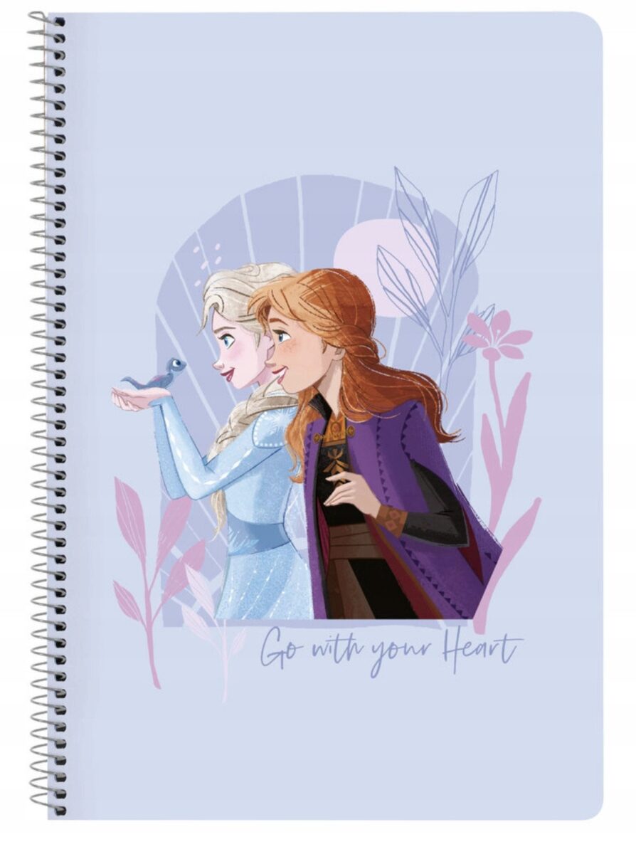 Zeszyt A4 80 Kartek w kratkę Szkolny Kraina Lodu Frozen Elsa Anna Wyrywane