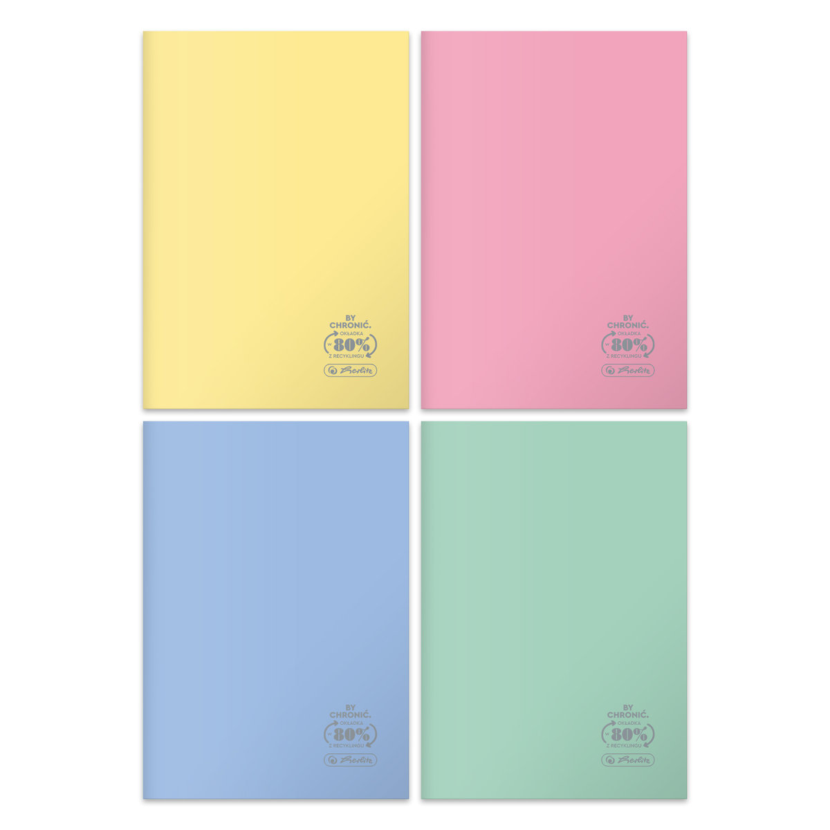 Zeszyt z okładką PP B5 60k HERLITZ Pastel Eco 80%