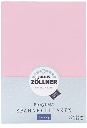 Zollner Julius prześcieradło z gumką na łóżko dziecięce, wymiary: 60 x 120 / 70 x 140 cm, w różnych kolorach 60x120 cm - 70x140 cm Rosa